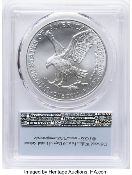 2021 $1  Silver Eagle, Type 2 MS63 CAC thumbnail 20