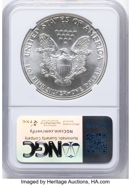 1986 $1  Silver Eagle MS69 thumbnail 2