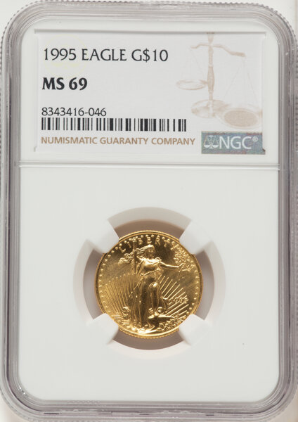 1995 $10  Gold Eagle MS thumbnail 5