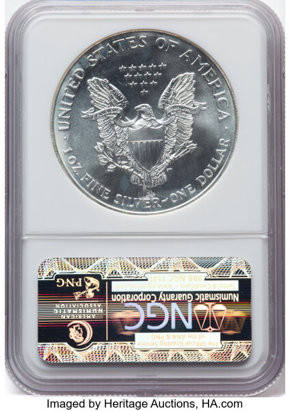 1994 $1  Silver Eagle MS69 thumbnail 2