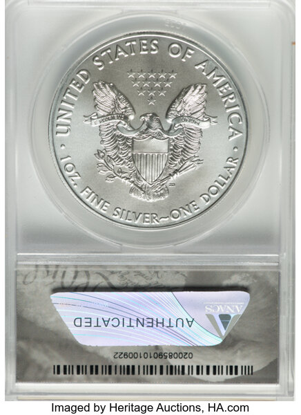 2021-(S) $1  Silver Eagle, Type 1, Emergency San Francisco Strike MS thumbnail 16