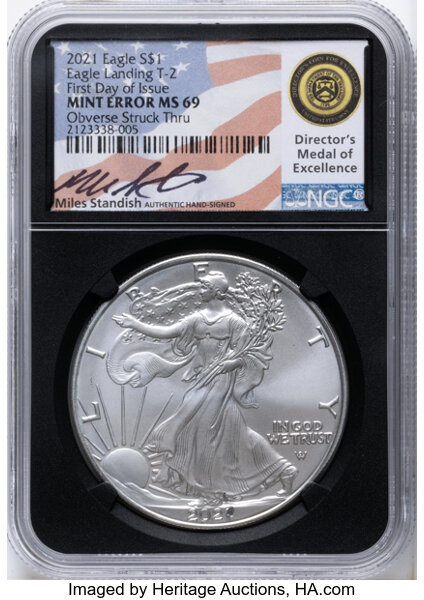 2021 $1  Silver Eagle, Type 2 MS thumbnail 11