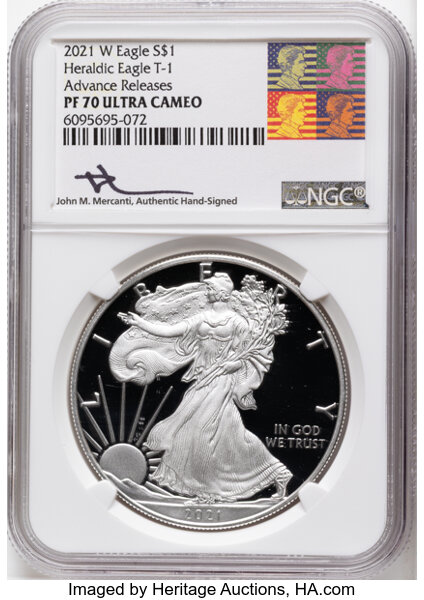 2021-W $1  Silver Eagle, Type 1 PR DCAM thumbnail 6
