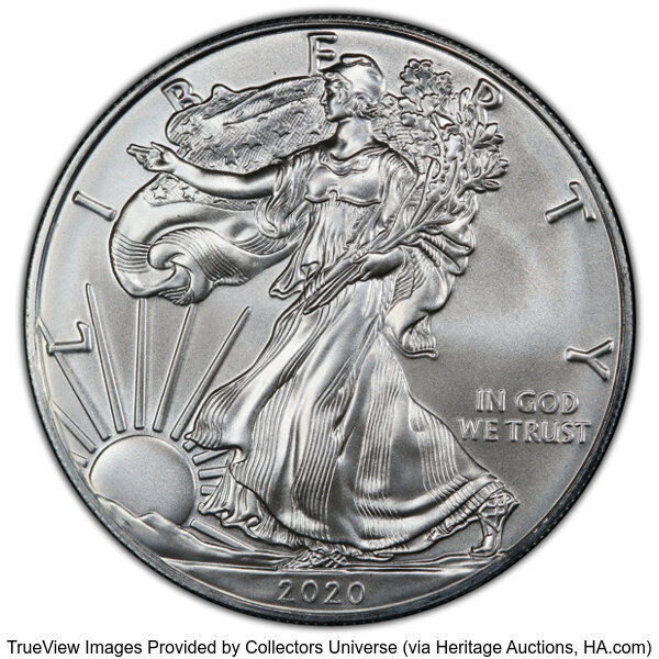 2020-(P) $1  Silver Eagle MS thumbnail 6