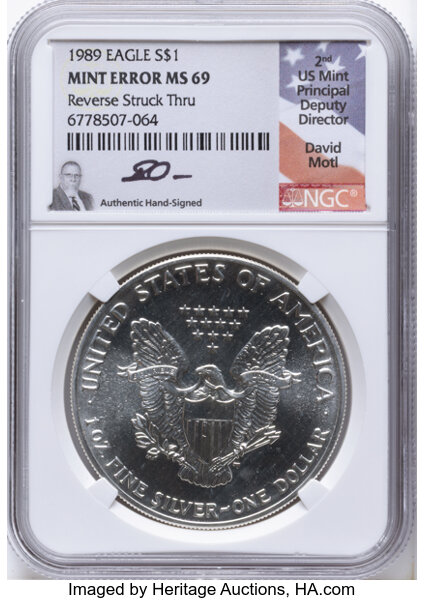 1989 $1  Silver Eagle MS thumbnail 4