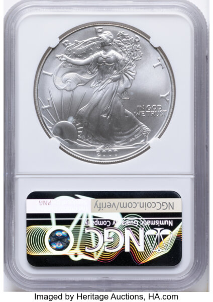 2000 $1  Silver Eagle MS69 thumbnail 2