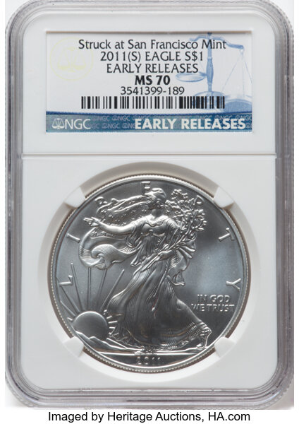 2011-(S) $1  Silver Eagle, Struck at San Francisco Mint MS thumbnail 3
