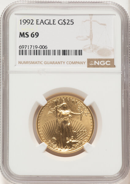 1992 $25  Gold Eagle MS thumbnail 3
