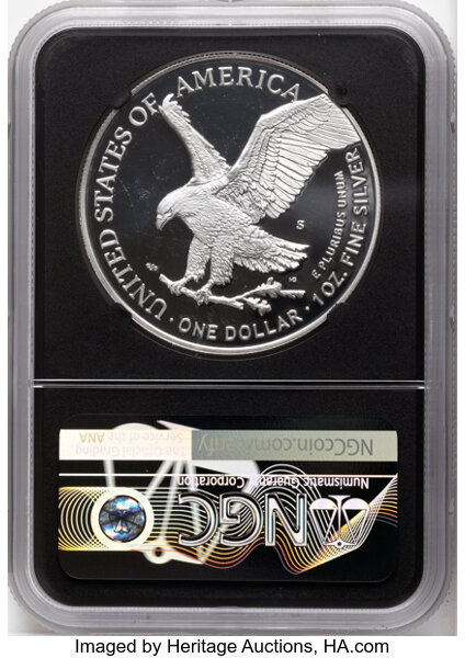 2021-S $1  Silver Eagle, Type 2 PR DCAM PR64 DCAM thumbnail 12