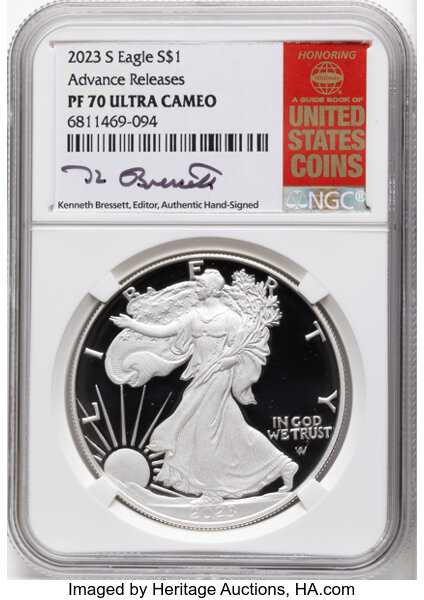 2023-S $1  Silver Eagle PR DCAM thumbnail 8