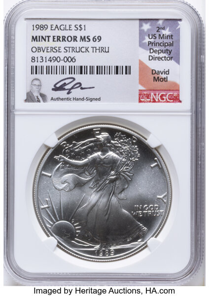 1989 $1  Silver Eagle MS thumbnail 3