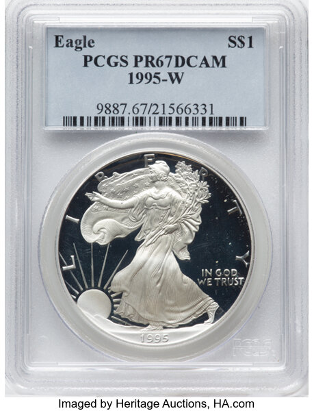 1995-W $1  Silver Eagle PR DCAM thumbnail 3
