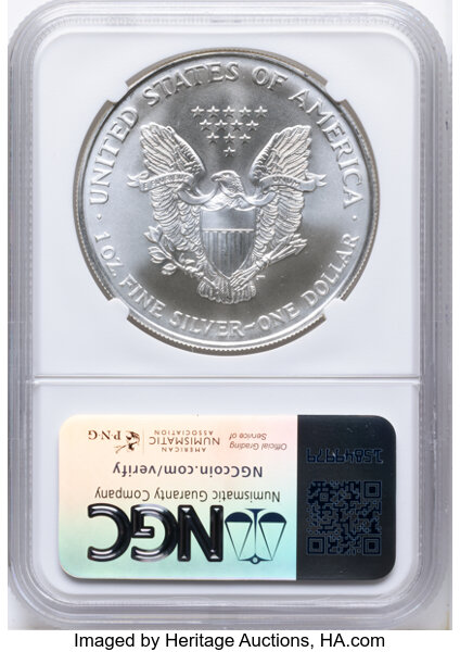 1994 $1  Silver Eagle MS69 thumbnail 8