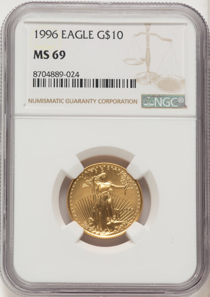 1996 $10  Gold Eagle MS thumbnail 3