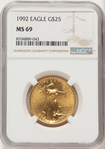1992 $25  Gold Eagle MS thumbnail 4