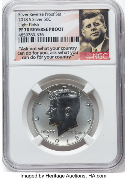 2018-S 50c Silver, Reverse Proof PR thumbnail 2