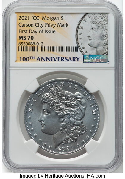 2021-(CC) S$1 Morgan, Privy Mark, 100th Anniversary MS thumbnail 4