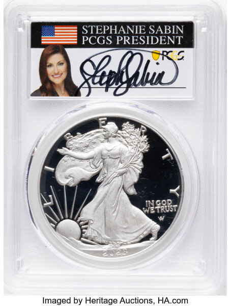 2023-W $1  Silver Eagle PR DCAM thumbnail 3