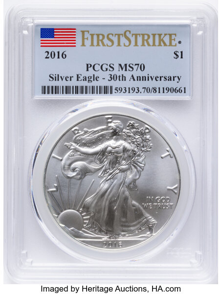 Image for 2016 $1  Silver Eagle MS70