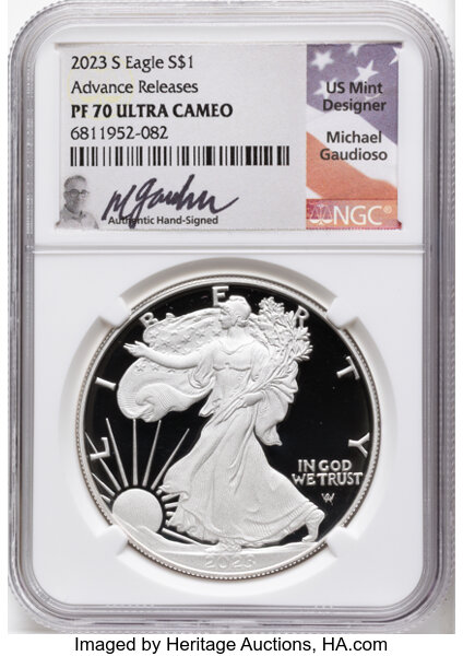 2023-S $1  Silver Eagle PR DCAM thumbnail 6