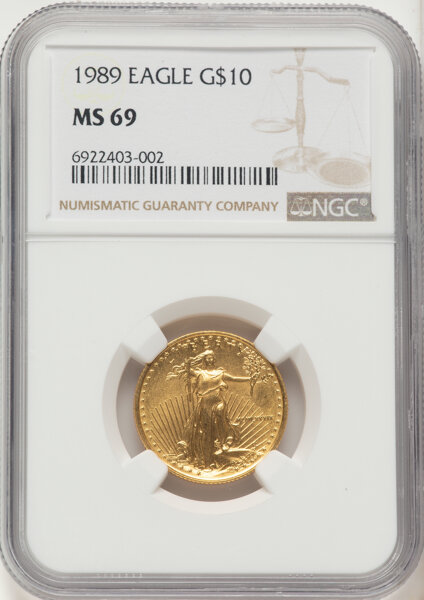1989 $10  Gold Eagle MS thumbnail 4