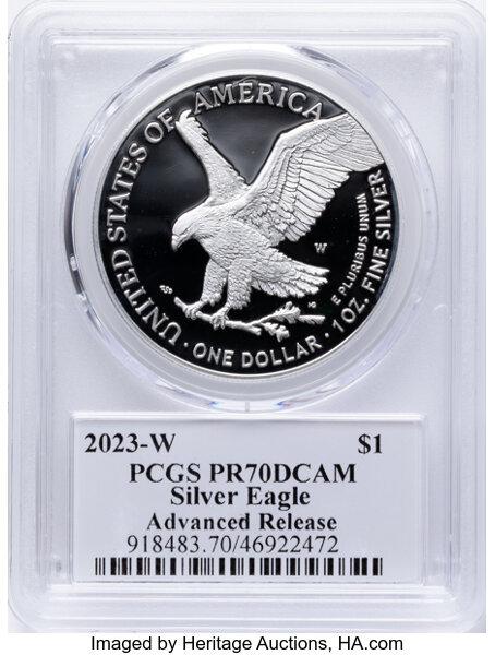 2023-W $1  Silver Eagle PR DCAM PR70 DCAM thumbnail 20