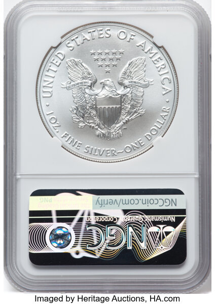 2021 $1  Silver Eagle, Type 1 MS63 CAC thumbnail 13