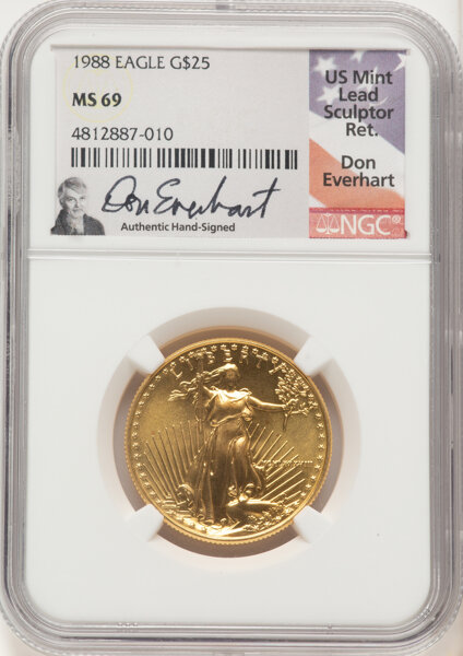 1988 $25  Gold Eagle MS thumbnail 3