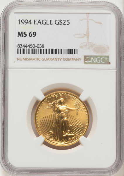 1994 $25  Gold Eagle MS thumbnail 2
