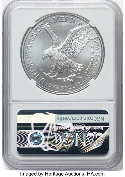 2021 $1  Silver Eagle, Type 2 MS63 CAC thumbnail 18