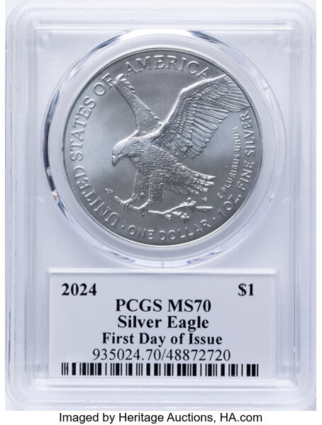 2024 $1  Silver Eagle MS63 thumbnail 2