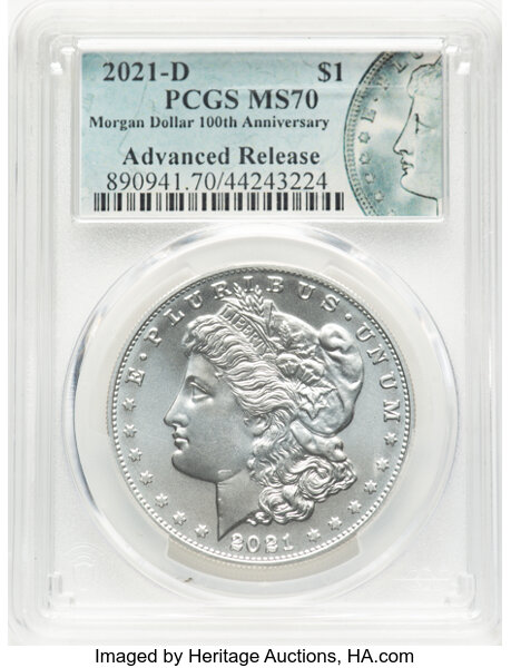 2021-D S$1 Morgan, 100th Anniversary MS thumbnail 3