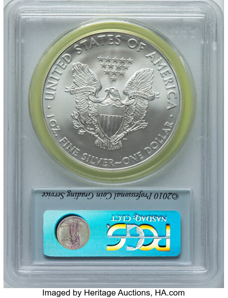 2010 $1  Silver Eagle MS70 thumbnail 2