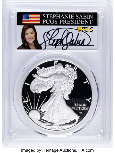 2022-W $1  Silver Eagle PR DCAM PR70 DCAM CAC thumbnail 5