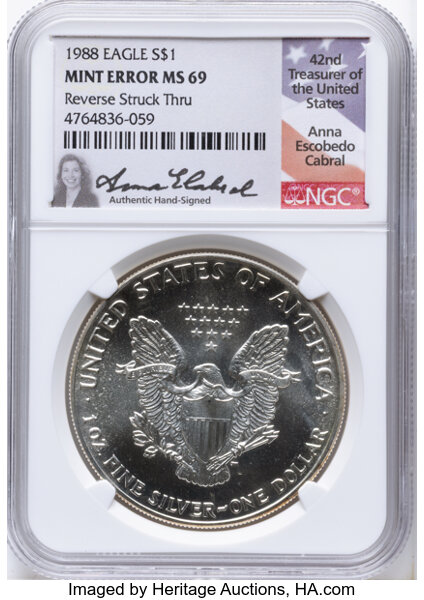 1988 $1  Silver Eagle MS thumbnail 4