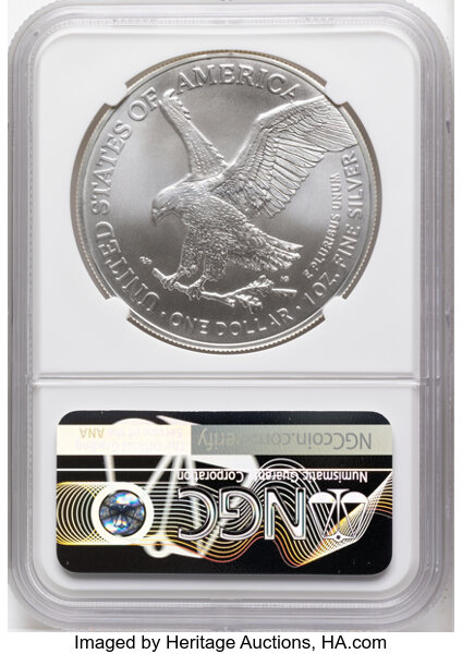 2021 $1  Silver Eagle, Type 2 MS70 thumbnail 18