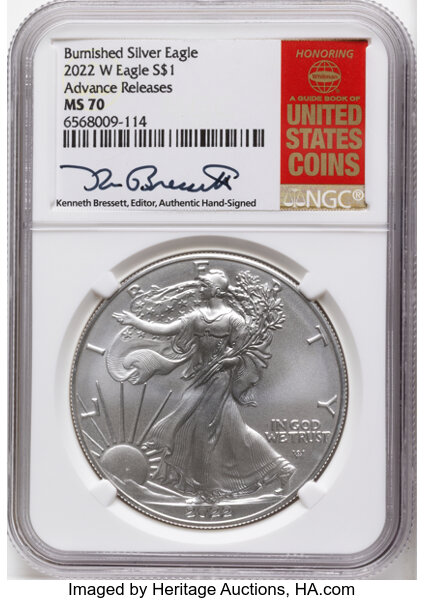 2022-W $1  Silver Eagle PR DCAM PR70 DCAM CAC thumbnail 11