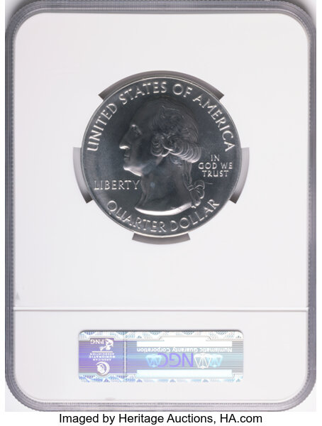 2013 S25c Mount Rushmore, 5oz Silver MS thumbnail 3