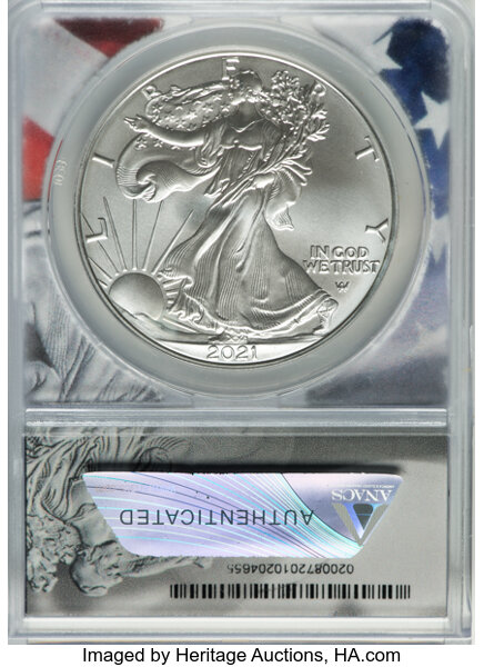 2021-S $1  Silver Eagle, Reverse Proof, Type 2 PR thumbnail 10