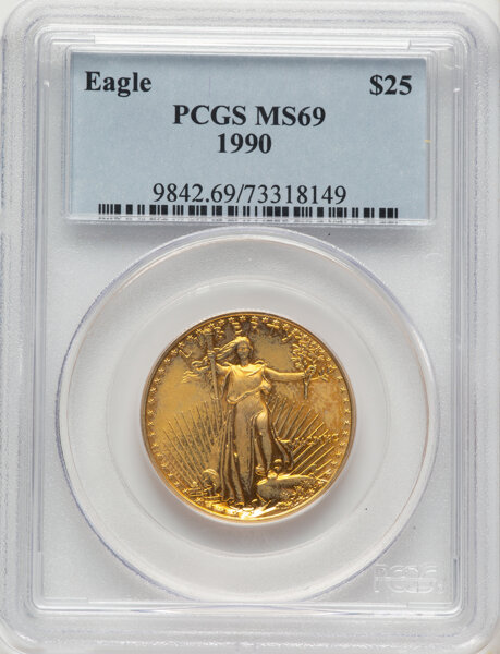 1990 $25  Gold Eagle MS thumbnail 5