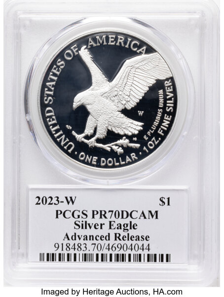 2023-W $1  Silver Eagle PR DCAM PR70 DCAM thumbnail 18