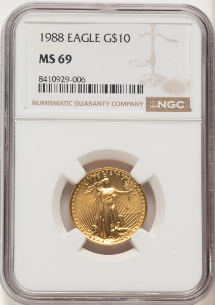 1988 $10  Gold Eagle MS thumbnail 4