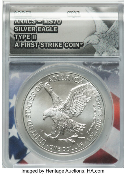 2021-S $1  Silver Eagle, Reverse Proof, Type 2 PR thumbnail 2