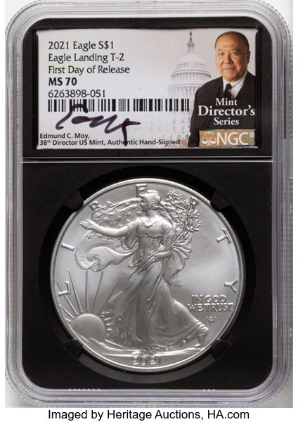 2021 $1  Silver Eagle, Type 2 MS thumbnail 9