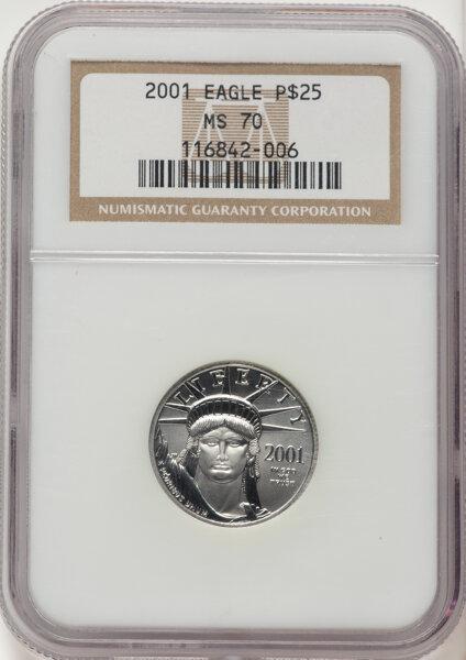 2001 $25  Platinum Eagle MS thumbnail 2
