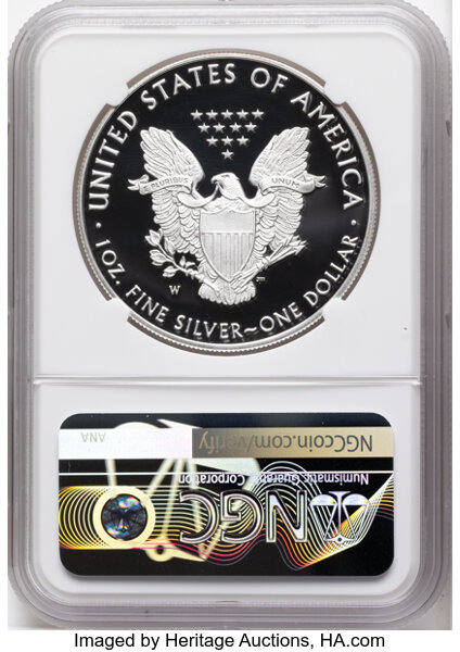 2021-W $1  Silver Eagle, Type 1 PR DCAM PR70 DCAM CAC thumbnail 10
