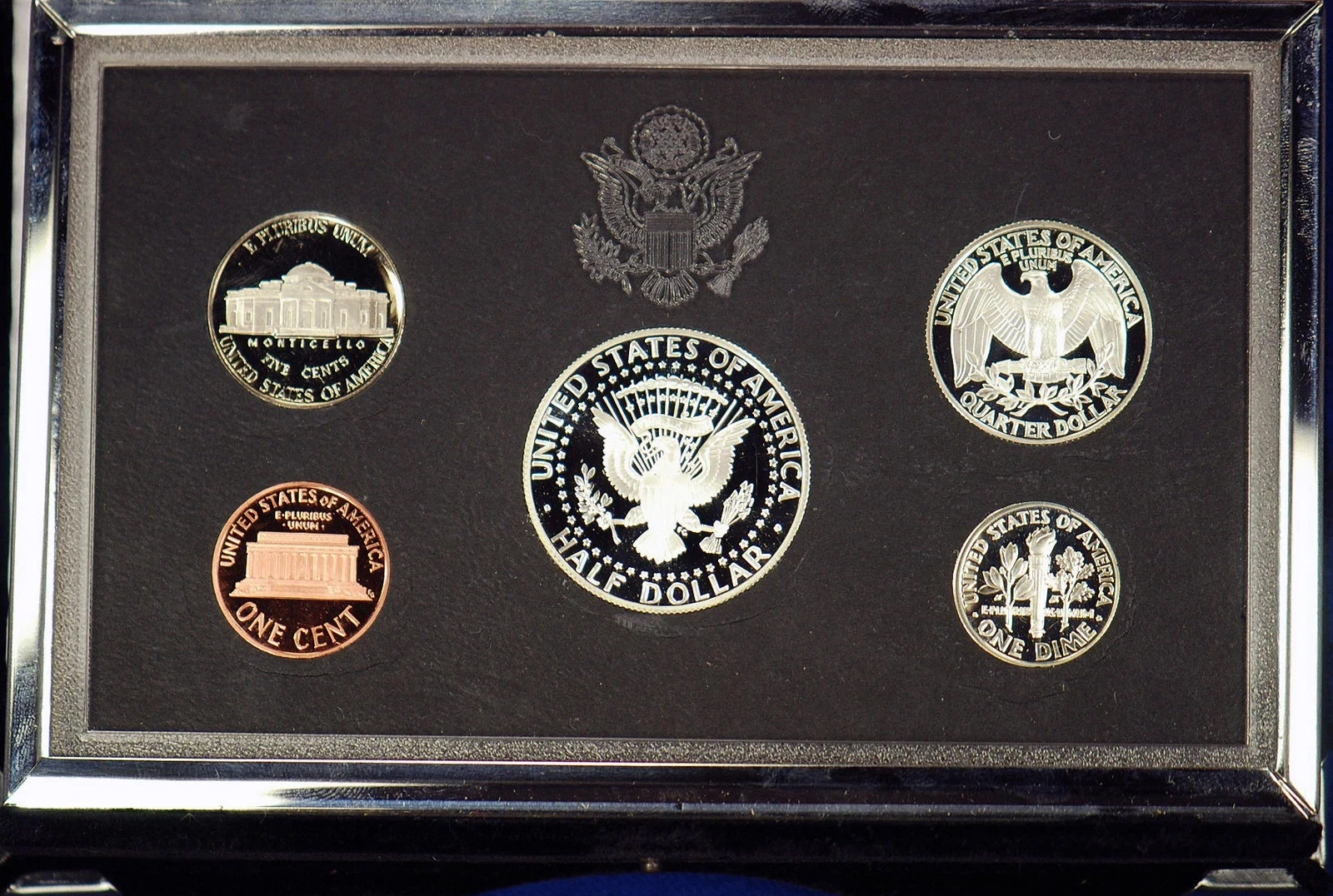 1994-S 1c-50c Silver Premier Proof Set, 5 Coins PR thumbnail 2