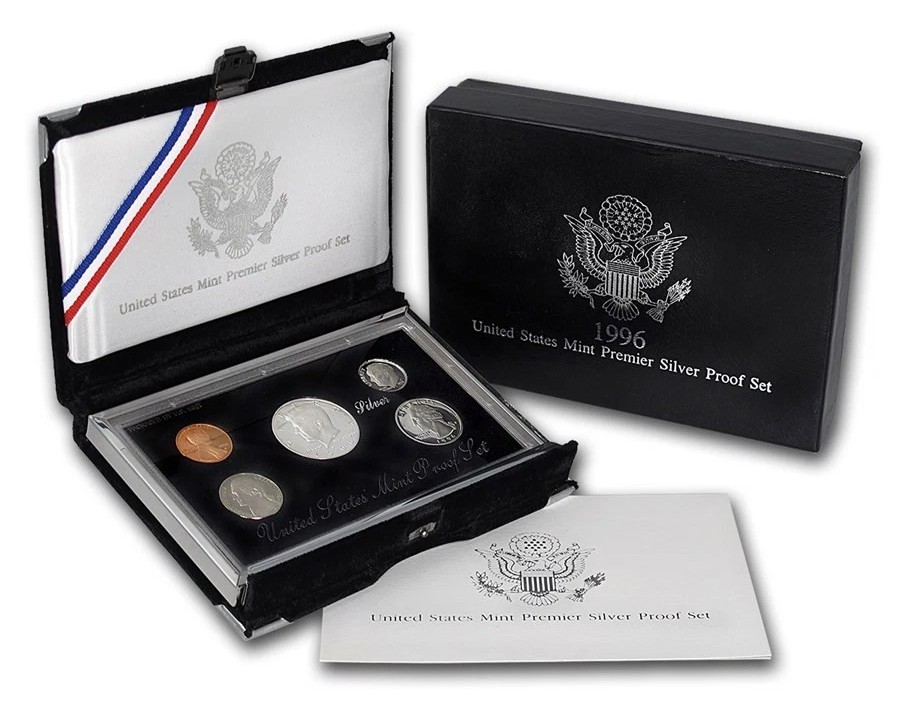 Image for 1996-S 1c-50c Silver Premier Proof Set, 5 Coins PR