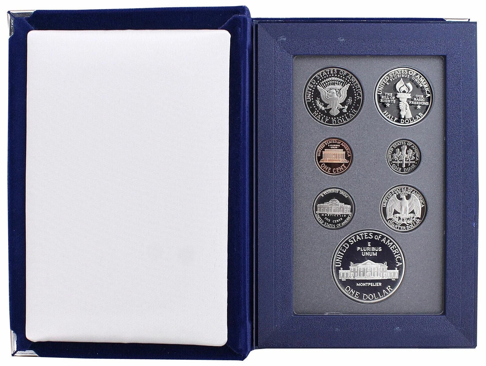 1993-S 1c-$1 Prestige Proof Set, 7 Coins PR thumbnail 2