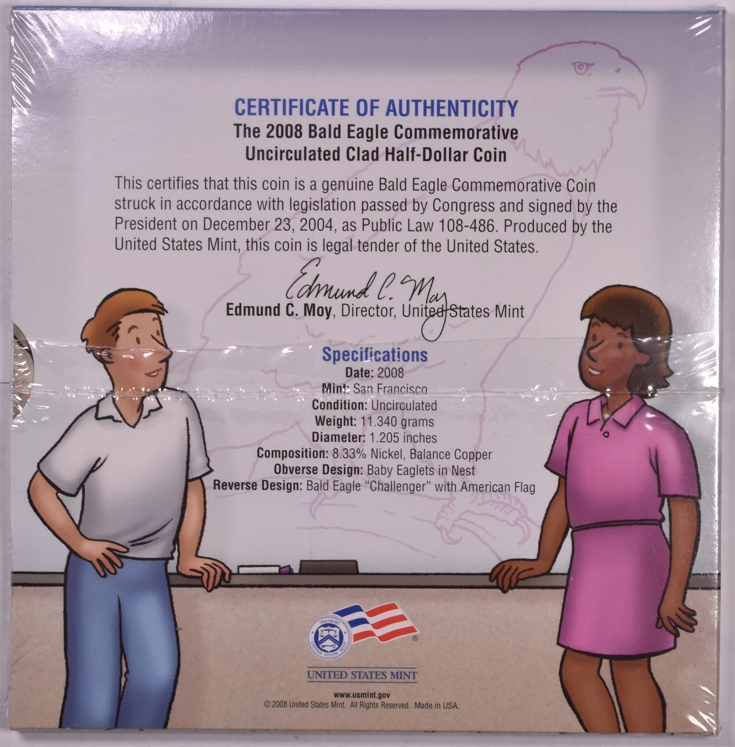 2008 Set Bald Eagle Recovery, Young Collector , 1 Coin MS thumbnail 2